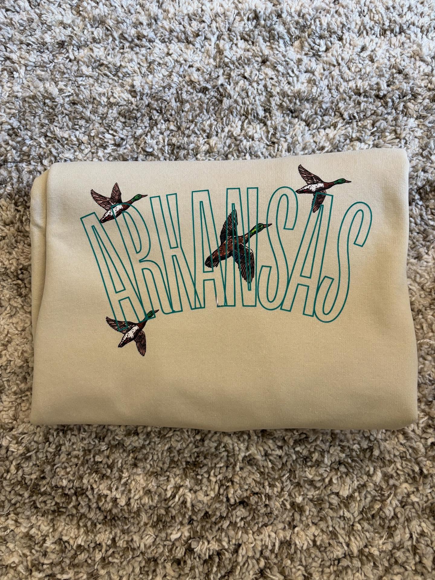 Arkansas Duck Outline Sweatshirt