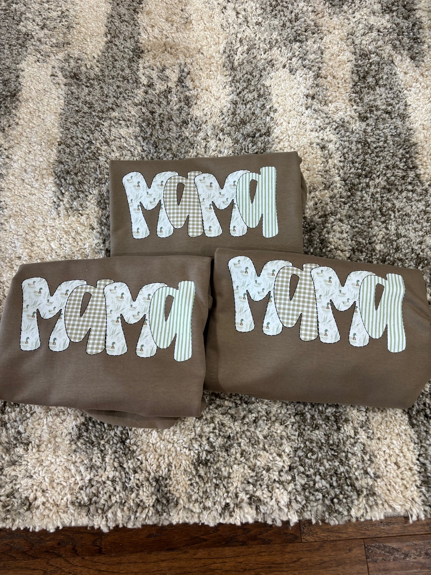 Mama Brown Printed Duck Sweatshirt