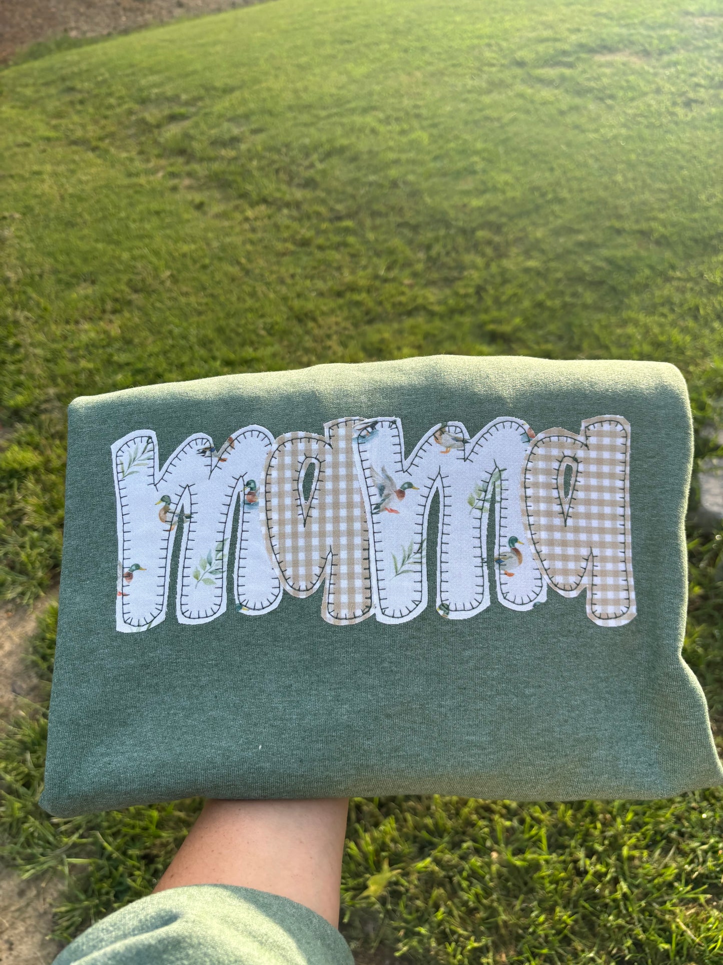 Mama Embroidered Duck Sweatshirt