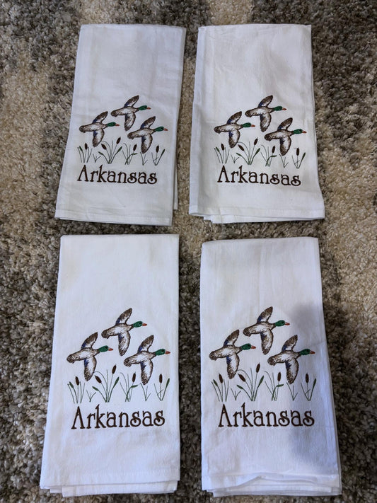 Arkansas Embroidered Tea Towel