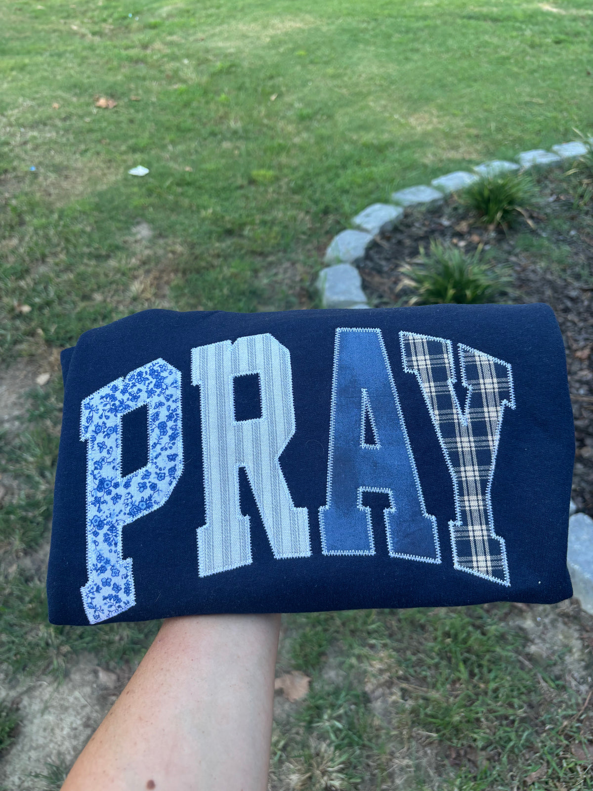 Navy Pray Sweatshirt