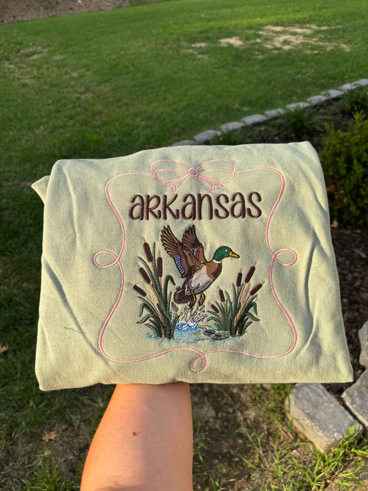 Arkansas Duck Bow Sweatshirt