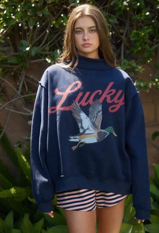 Lucky Duck Mockneck