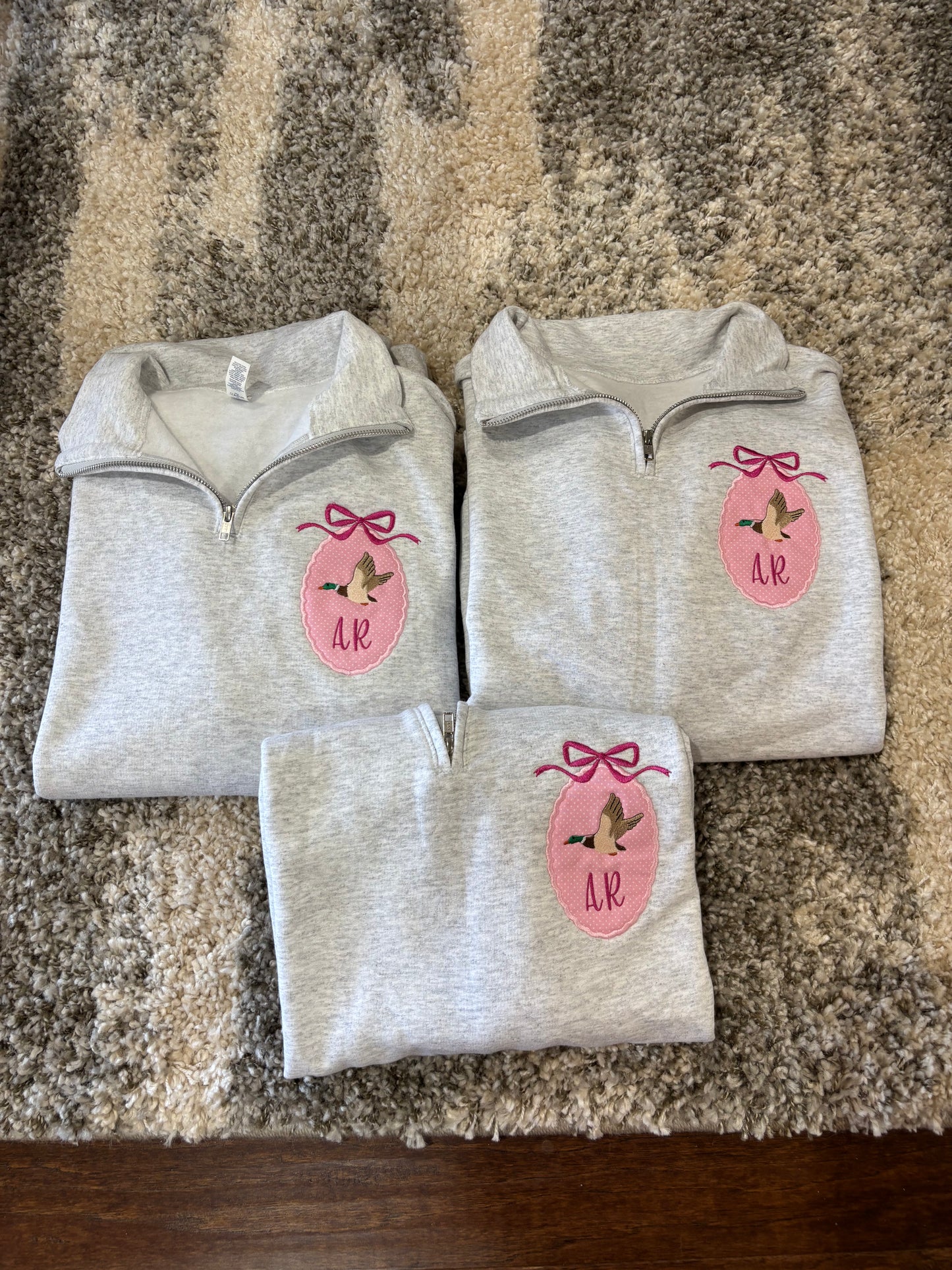 Circle Arkansas Duck Embroidered 1/4 Zip