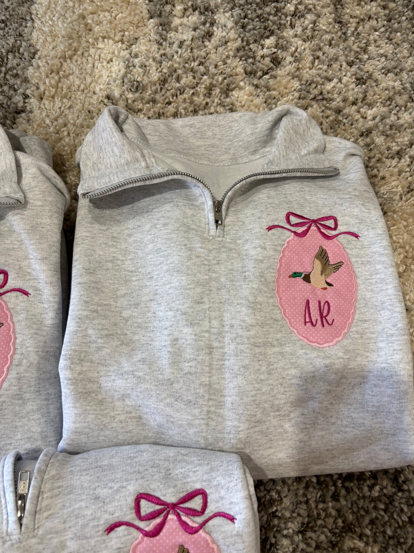 Circle Arkansas Duck Embroidered 1/4 Zip