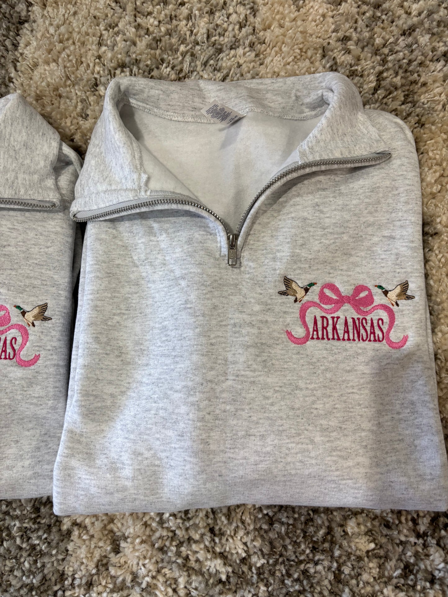 Bow Arkansas Duck Embroidered 1/4 Zip