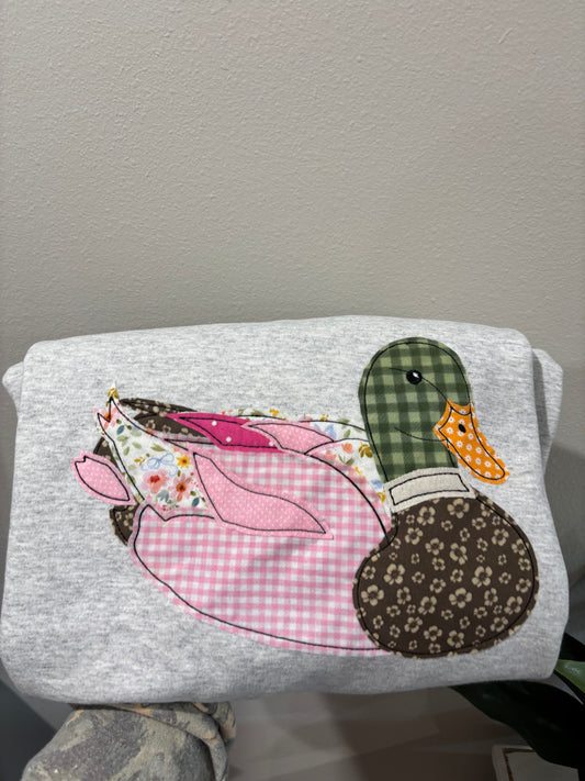 Duck Patch Work pink Sweatshirt