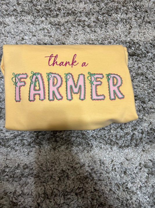 Thank A Farmer Yellow Sweatshirt