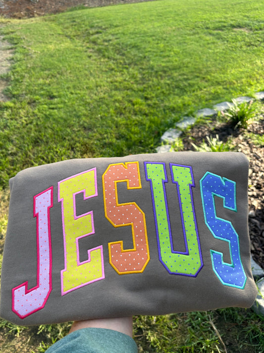 Jesus Brights Embroidered Sweatshirt