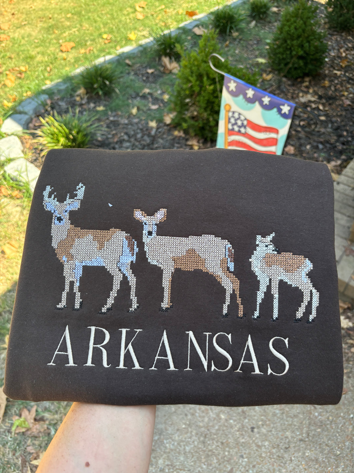 Deer Cross Stich Sweatshirt